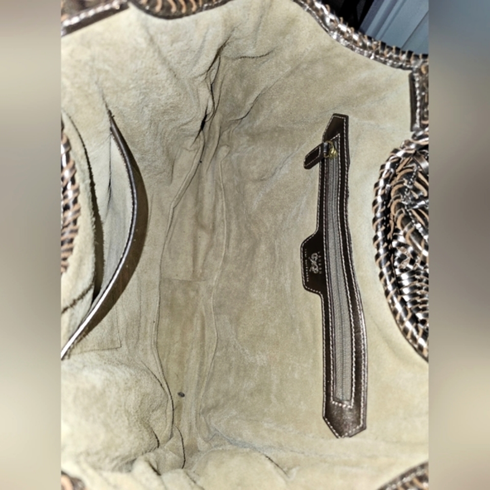 Anya Hindmarch Metallic Woven-Leather Bag - Picture 12 of 16